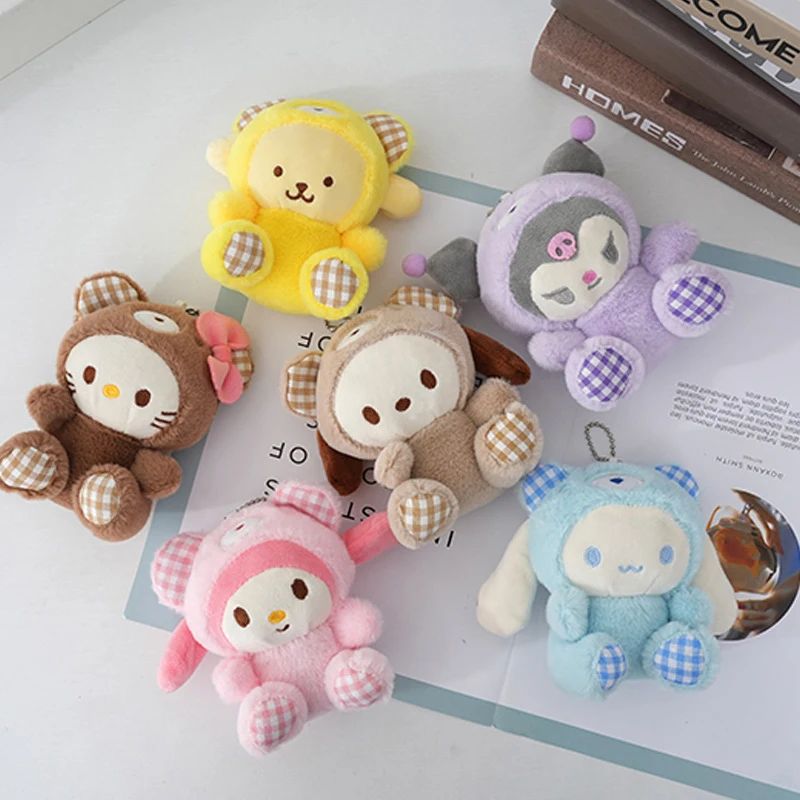Cartoon Plaid Sanrio Plush Toy Cute Kuromi Hello Kitty Melody Keychain Pendant Bag Charm Soft Stuffed Doll Toys Girl Heart Gifts
Cartoon Plaid Sanrio Plush Toy Cute Kuromi Hello Kitty Melody Keychain Pendant Bag Charm Soft Stuffed Doll Toys Girl Heart Gifts