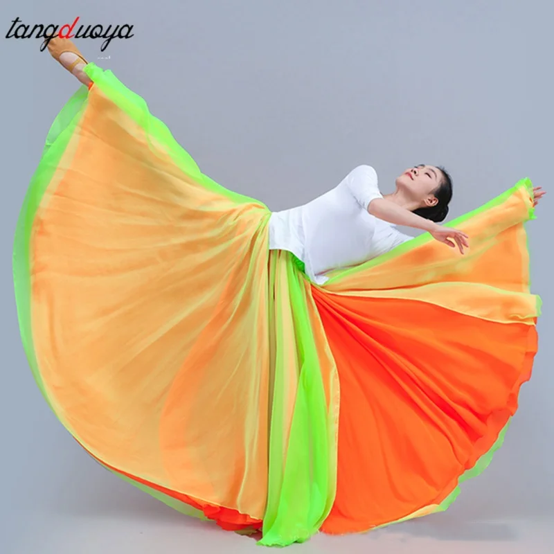 Double sidedwear Women Classical Modern Dance Training Skirt Elegant Ethnic Chiffon Performance Wrap Ethereal 720 Degree Skirt
Double sidedwear Women Classical Modern Dance Training Skirt Elegant Ethnic Chiffon Performance Wrap Ethereal 720 Degree Skirt