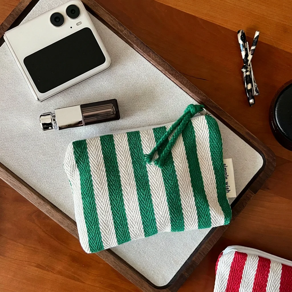 Striped Card Holder Versatile Travel Coin Bag Mini Coin Purse Soft Canvas Coin Pouch For Organizing Small Items Decorative Pouch
Striped Card Holder Versatile Travel Coin Bag Mini Coin Purse Soft Canvas Coin Pouch For Organizing Small Items Decorative Pouch