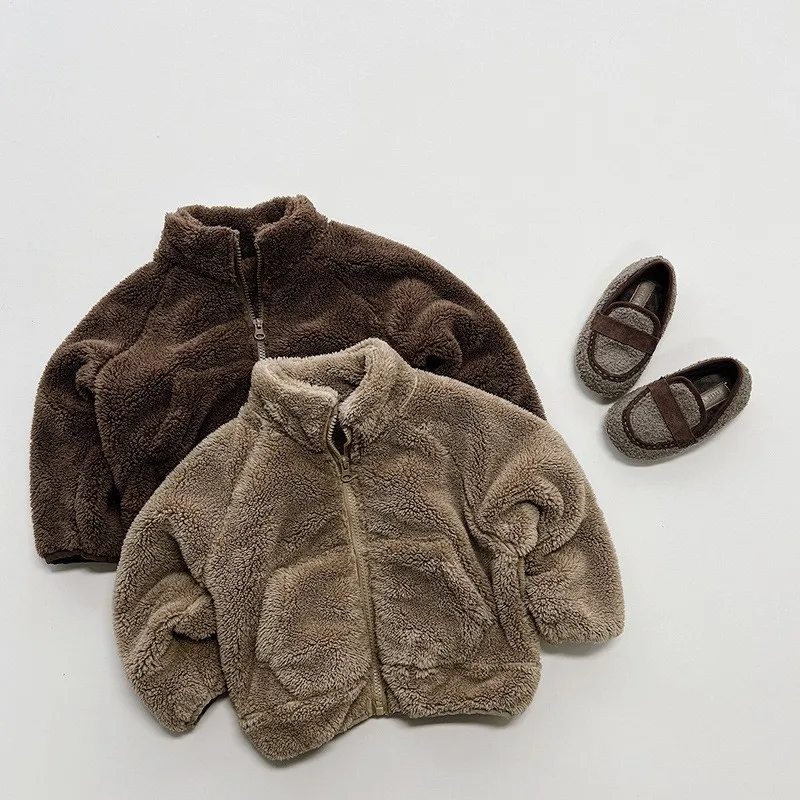 Winter New Children Long Sleeve Plush Coat Plus Velvet Thick Baby Girls Zipper Jacket Boys Cotton Fleece Coat Kids Warm Clothes
Winter New Children Long Sleeve Plush Coat Plus Velvet Thick Baby Girls Zipper Jacket Boys Cotton Fleece Coat Kids Warm Clothes