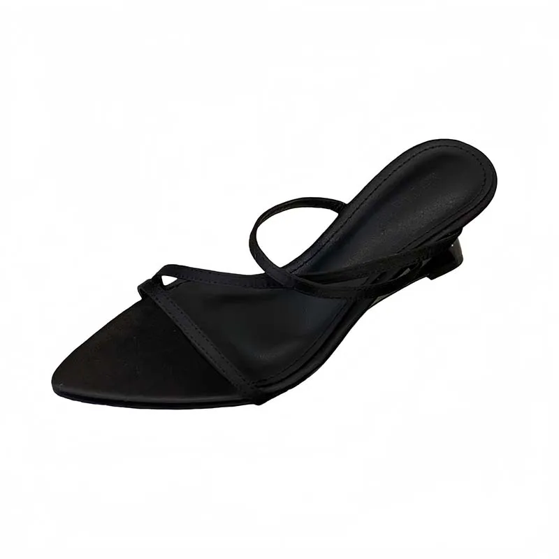 Yellow Heels Slippers Wedges Ladies Sandals Summer Narrowband Chunky Heels Pointy Shoes Woman Black Slippers
Yellow Heels Slippers Wedges Ladies Sandals Summer Narrowband Chunky Heels Pointy Shoes Woman Black Slippers