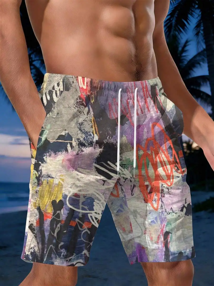 2026 Summer Abstract Art Print Mens Beach Shorts Graffiti Streetwear
2026 Summer Abstract Art Print Mens Beach Shorts Graffiti Streetwear