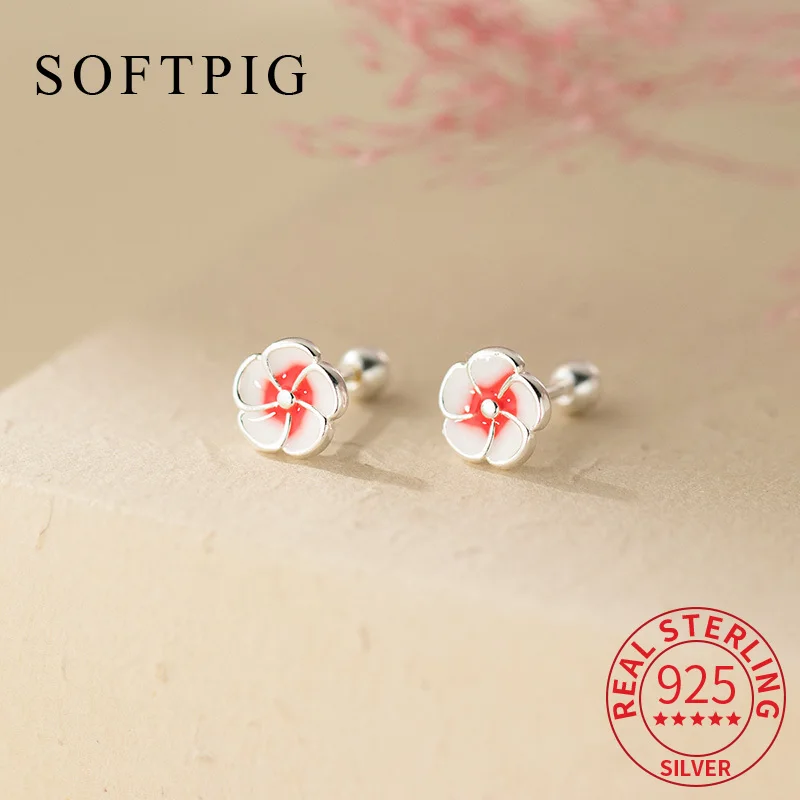 SOFTPIG Real 925 Sterling Silver Enamel Flower Bead Screw Stud Earrings for Women Cute Fine Jewelry Plant Accessories
SOFTPIG Real 925 Sterling Silver Enamel Flower Bead Screw Stud Earrings for Women Cute Fine Jewelry Plant Accessories