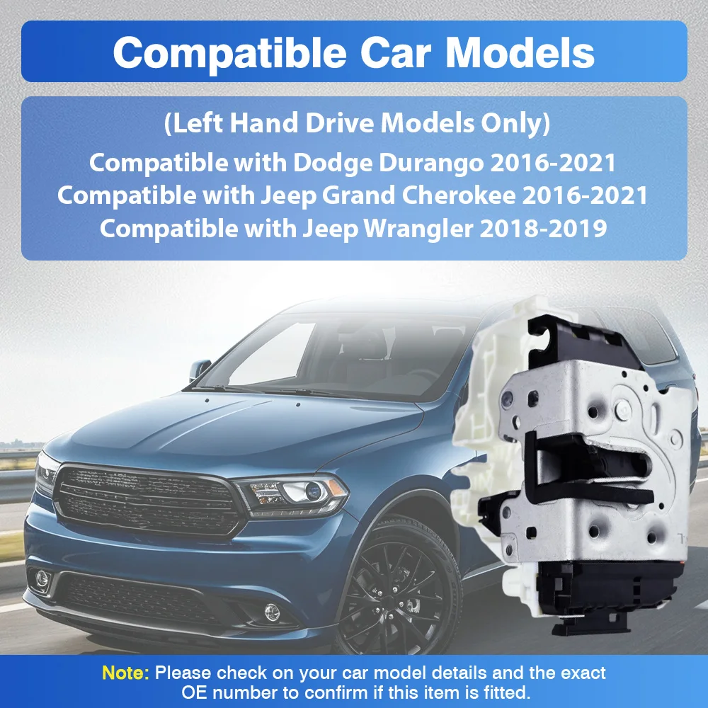 6 Pins Front Left Door Lock Actuator For Dodge Durango Jeep Grand Cherokee 2016–2021 Jeep Wrangler 18–19 68250661AC, 68250661AA
6 Pins Front Left Door Lock Actuator For Dodge Durango Jeep Grand Cherokee 2016–2021 Jeep Wrangler 18–19 68250661AC, 68250661AA
