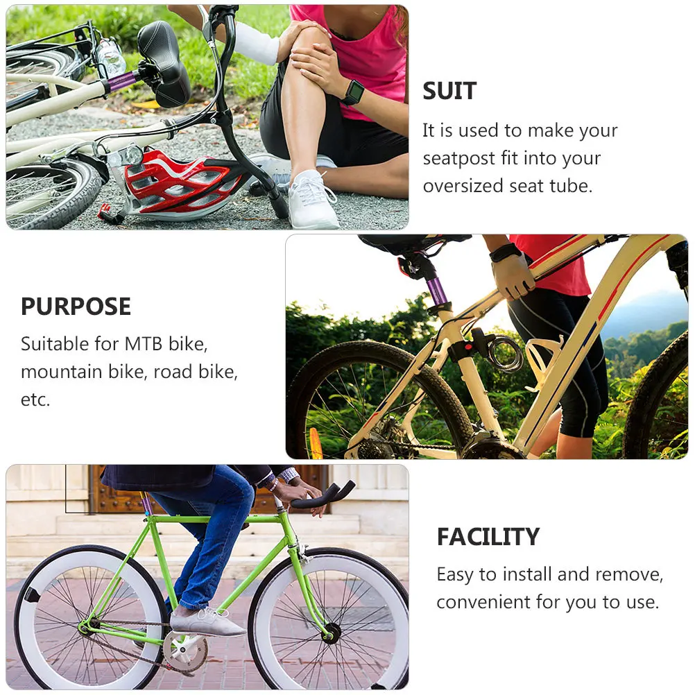 Sturdy Bike Seatpost Tube Adapter Reducer Sleeve Made of Premium Aluminum Alloy Fits 25.4mm to 28.6mm Seat Tubes Road Use
Sturdy Bike Seatpost Tube Adapter Reducer Sleeve Made of Premium Aluminum Alloy Fits 25.4mm to 28.6mm Seat Tubes Road Use