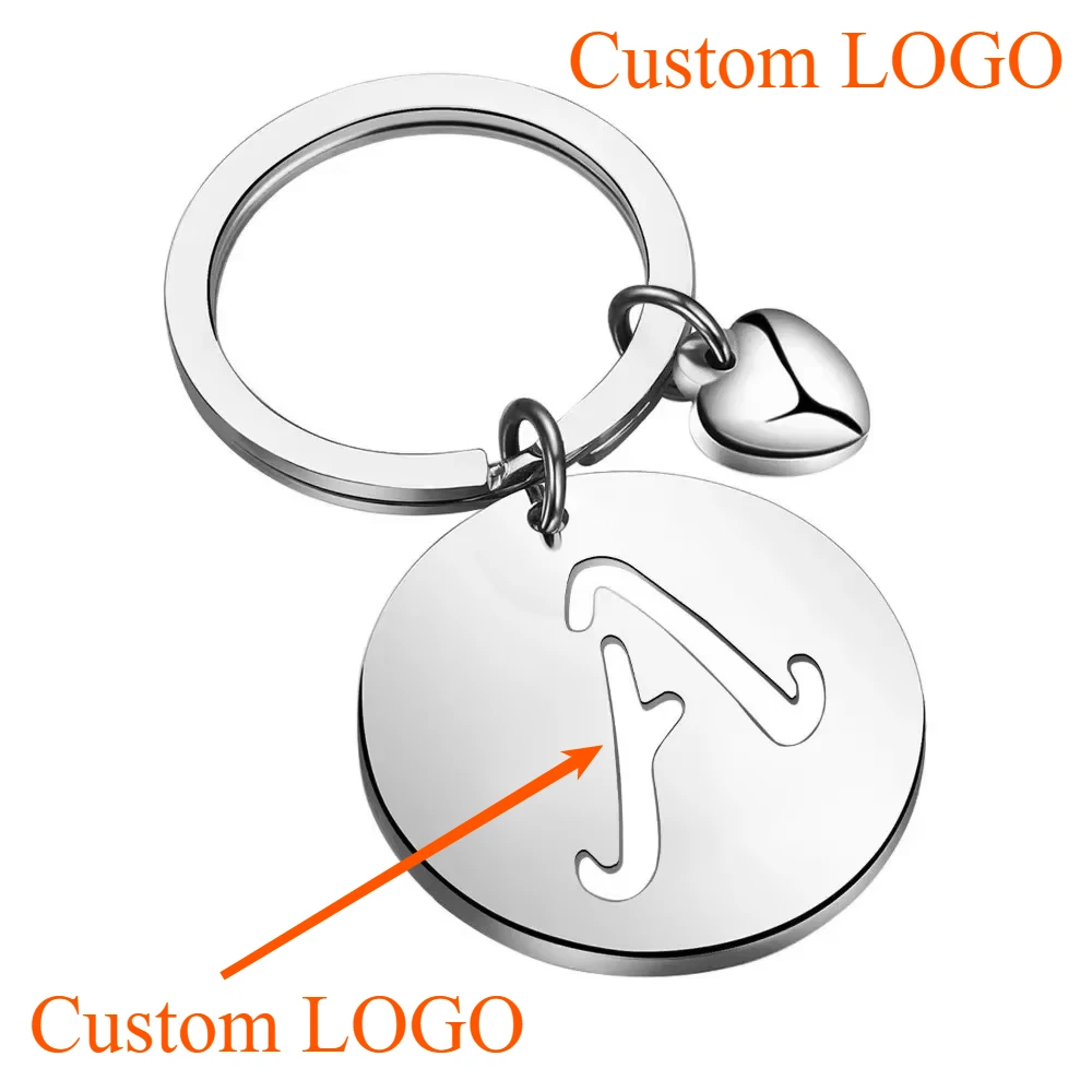 Stainless Steel Keychain New Popular A-Z Round Brand 26 Letter Keyring Pendant Key Ring Buckle Chains for Car Moto Gift
Stainless Steel Keychain New Popular A-Z Round Brand 26 Letter Keyring Pendant Key Ring Buckle Chains for Car Moto Gift