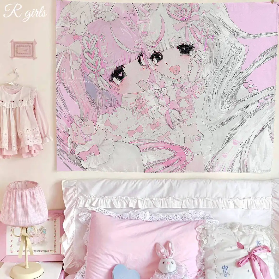 Ins Style Cute Girl Pink Mine Style Maid Anime Tapestry Aesthetic Wall Hanging For Bedroom Decor Background Cloth
Ins Style Cute Girl Pink Mine Style Maid Anime Tapestry Aesthetic Wall Hanging For Bedroom Decor Background Cloth
