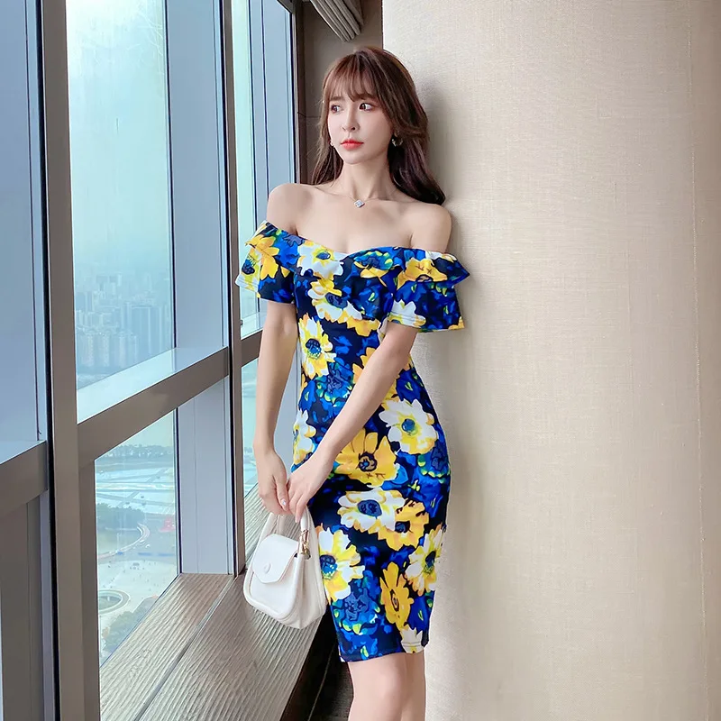 2023 Women Elegant Office Summer Dresses Off the Shoulder Ruffles Sexy Party Evening Dress Print Bandage Bodycon Dress Vestidos
2023 Women Elegant Office Summer Dresses Off the Shoulder Ruffles Sexy Party Evening Dress Print Bandage Bodycon Dress Vestidos