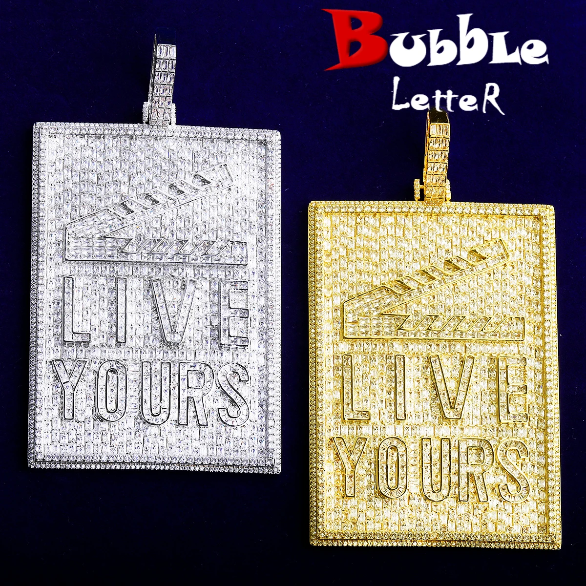 Ожерелье с пузырьковой надписью Iced Out Big Live Yours, кулон для мужчин, 5А, кубический цирконий, позолоченные ювелирные изделия в стиле хип-хоп
Ожерелье с пузырьковой надписью Iced Out Big Live Yours, кулон для мужчин, 5А, кубический цирконий, позолоченные ювелирные изделия в стиле хип-хоп