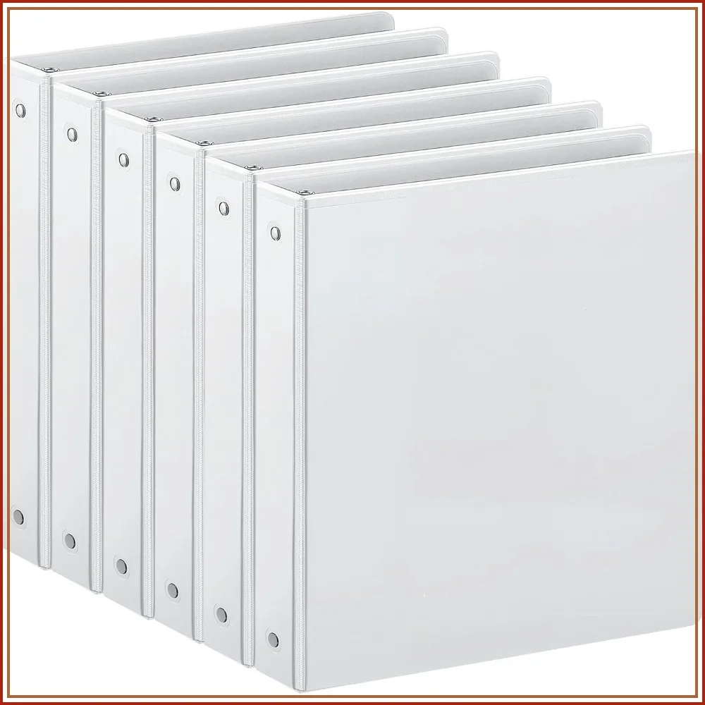 1-Inch 3 Ring Binder with 2 Pockets, Clear Customizable View Binder for US Letter Size 8.5'' x 11'', PVC Free, Office Home School, White, 6 Pack
1-Inch 3 Ring Binder with 2 Pockets, Clear Customizable View Binder for US Letter Size 8.5'' x 11'', PVC Free, Office Home School, White, 6 Pack