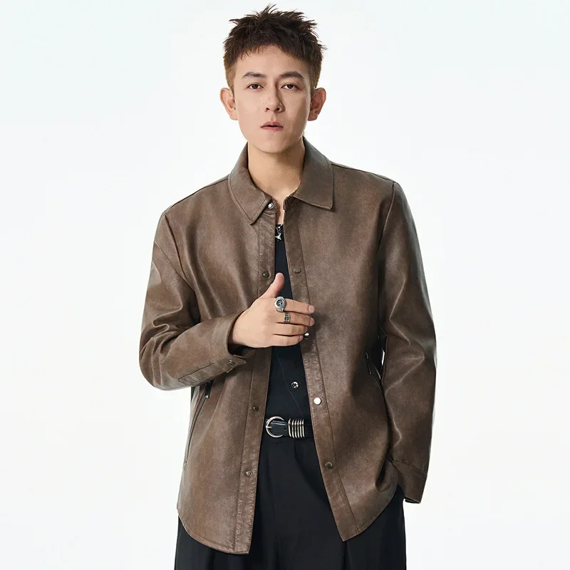 Мужские однобортные однобортные однобортные пальто с отложным воротником и длинными рукавами, повседневные модные простые свободные пальто из искусственной кожи, мужские куртки, топы
Мужские однобортные однобортные однобортные пальто с отложным воротником и длинными рукавами, повседневные модные простые свободные пальто из искусственной кожи, мужские куртки, топы