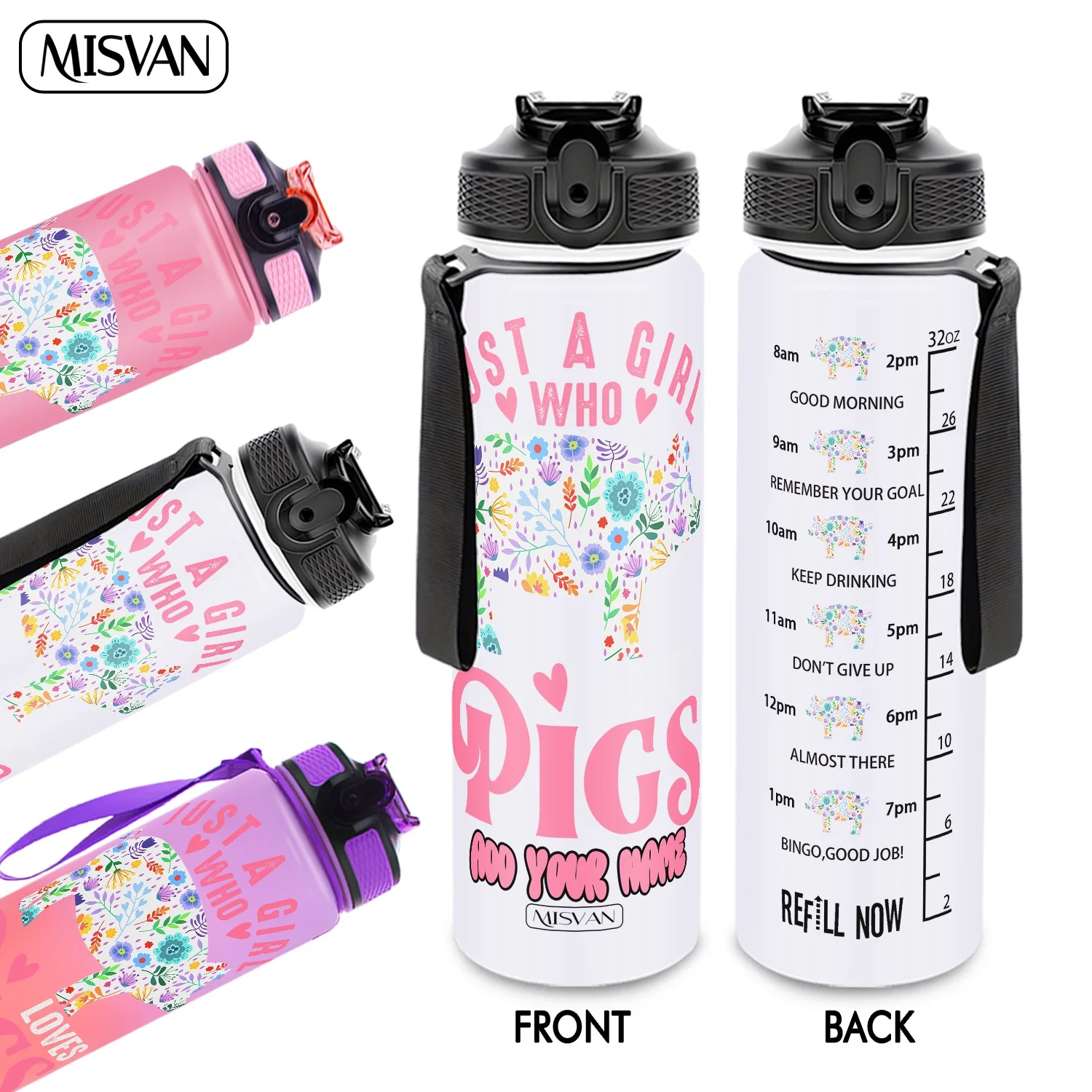 Бутылка для воды 32 унции с индивидуальной гравировкой, цветочным узором и изображением свиньи, для ежедневного увлажнения организма, для спортзала, активного отдыха и велоспорта.
Бутылка для воды 32 унции с индивидуальной гравировкой, цветочным узором и изображением свиньи, для ежедневного увлажнения организма, для спортзала, активного отдыха и велоспорта.