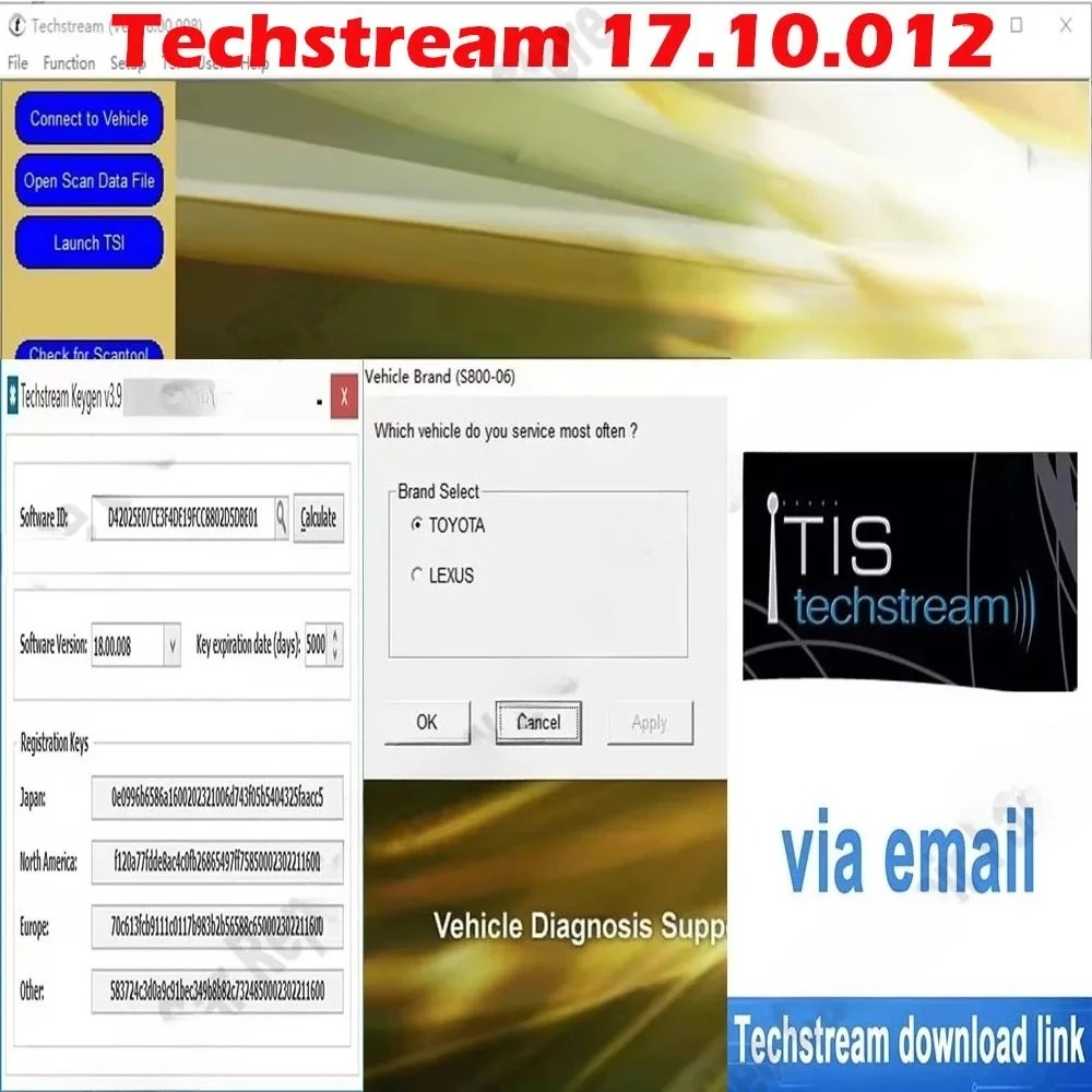 TIS Techstream 17.10.012 New obd2 scanner Software Code reader tuning for MINI VCI for OTC Scanner ECM ECU chip programming tool
TIS Techstream 17.10.012 New obd2 scanner Software Code reader tuning for MINI VCI for OTC Scanner ECM ECU chip programming tool