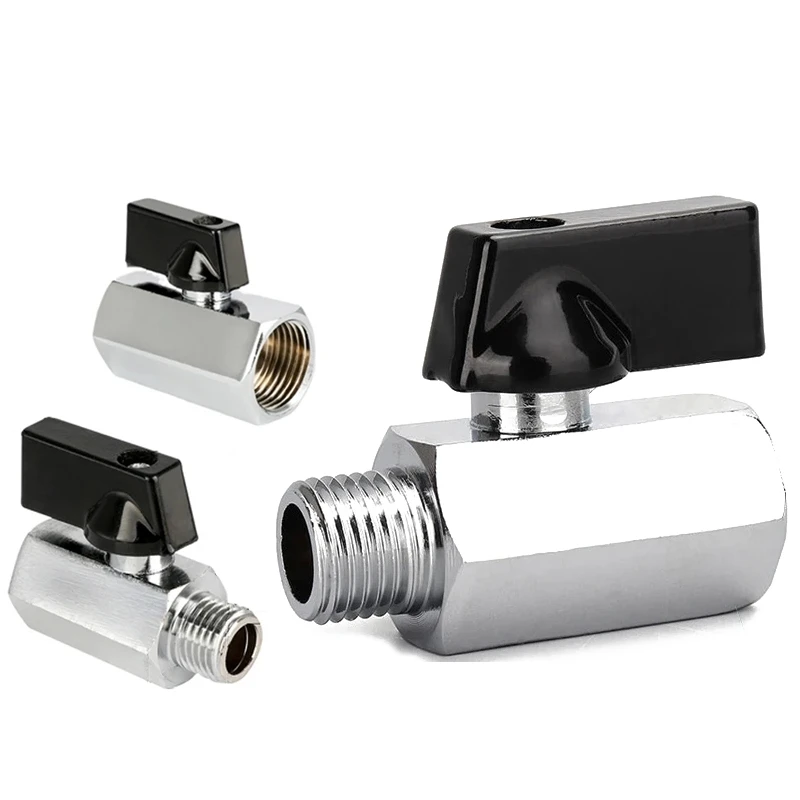Brass Ball Valve 1/8" 1/4" 3/8" 1/2" BSP Threaded Black Mini Valve Male To Female Air Compressor Water Gas Oil Shut Off Valve
Brass Ball Valve 1/8" 1/4" 3/8" 1/2" BSP Threaded Black Mini Valve Male To Female Air Compressor Water Gas Oil Shut Off Valve