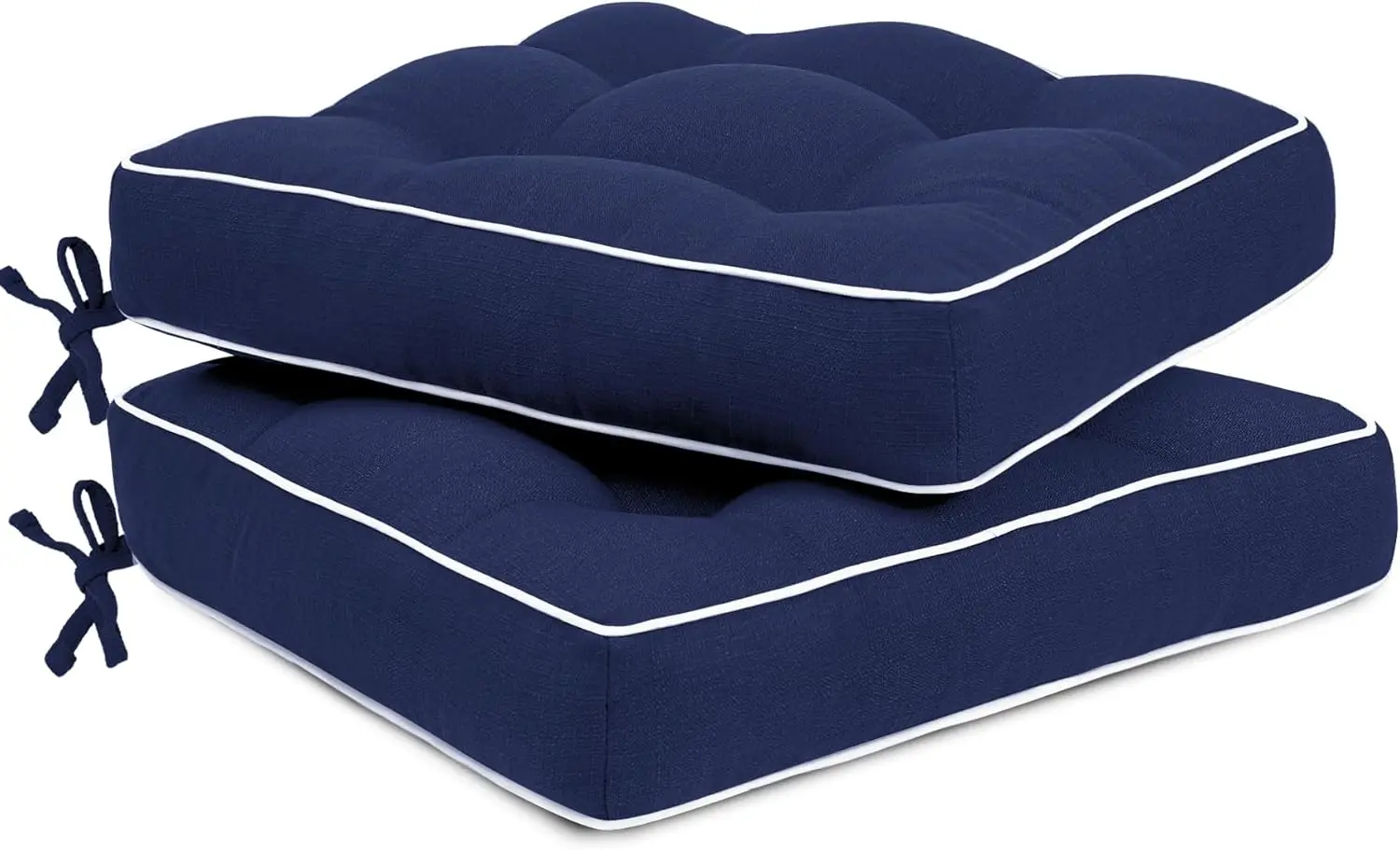 Patio Cushions 17x17 Inch Indoor & Outdoor Water-Resistant Seat Cushion, 3-Year Color Fastness, Square Tufted with Ties, 2 Pack Blue
Patio Cushions 17x17 Inch Indoor & Outdoor Water-Resistant Seat Cushion, 3-Year Color Fastness, Square Tufted with Ties, 2 Pack Blue