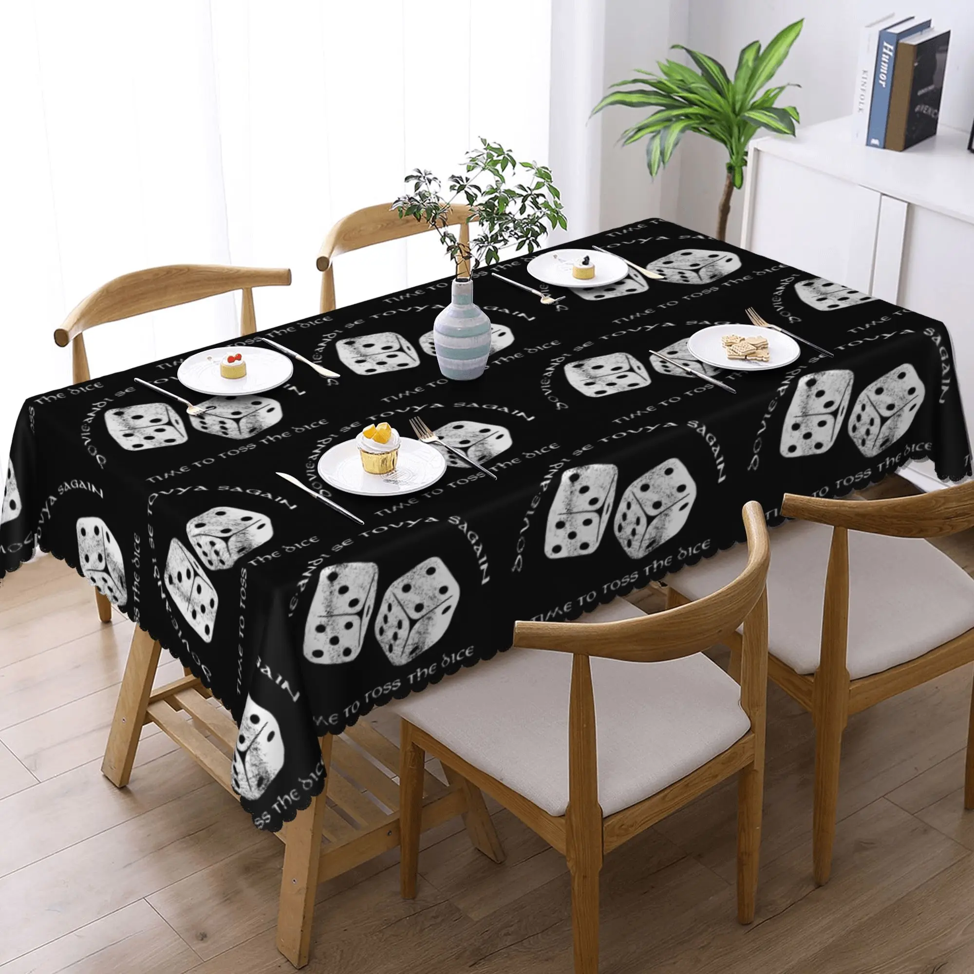 Customized Time To Toss The Dice Wheel of Time Rectangular Tablecloth Oilproof Table Cover for Dining Events Table Cloth
Customized Time To Toss The Dice Wheel of Time Rectangular Tablecloth Oilproof Table Cover for Dining Events Table Cloth