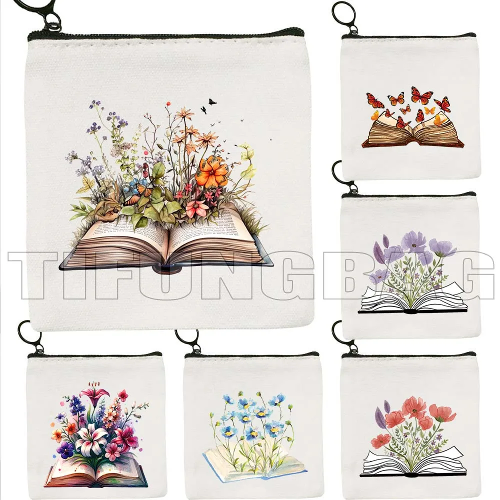 Butterflies Flowers Growing From Book Floral Open Book Aesthetic Books Lover Gifts Canvas Coin Purse Key Case Bag Wallet Pouch
Butterflies Flowers Growing From Book Floral Open Book Aesthetic Books Lover Gifts Canvas Coin Purse Key Case Bag Wallet Pouch