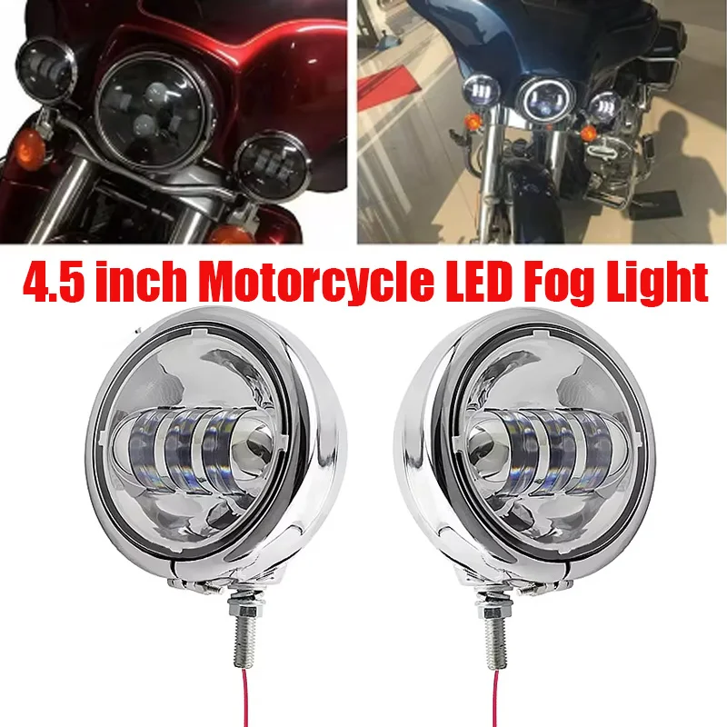 Chrome/Black 4.5 inch Motorcycle LED Fog Light With 4.5" Housing Bucket For Harley-Davidson Motorcycle Accessories
Chrome/Black 4.5 inch Motorcycle LED Fog Light With 4.5" Housing Bucket For Harley-Davidson Motorcycle Accessories
