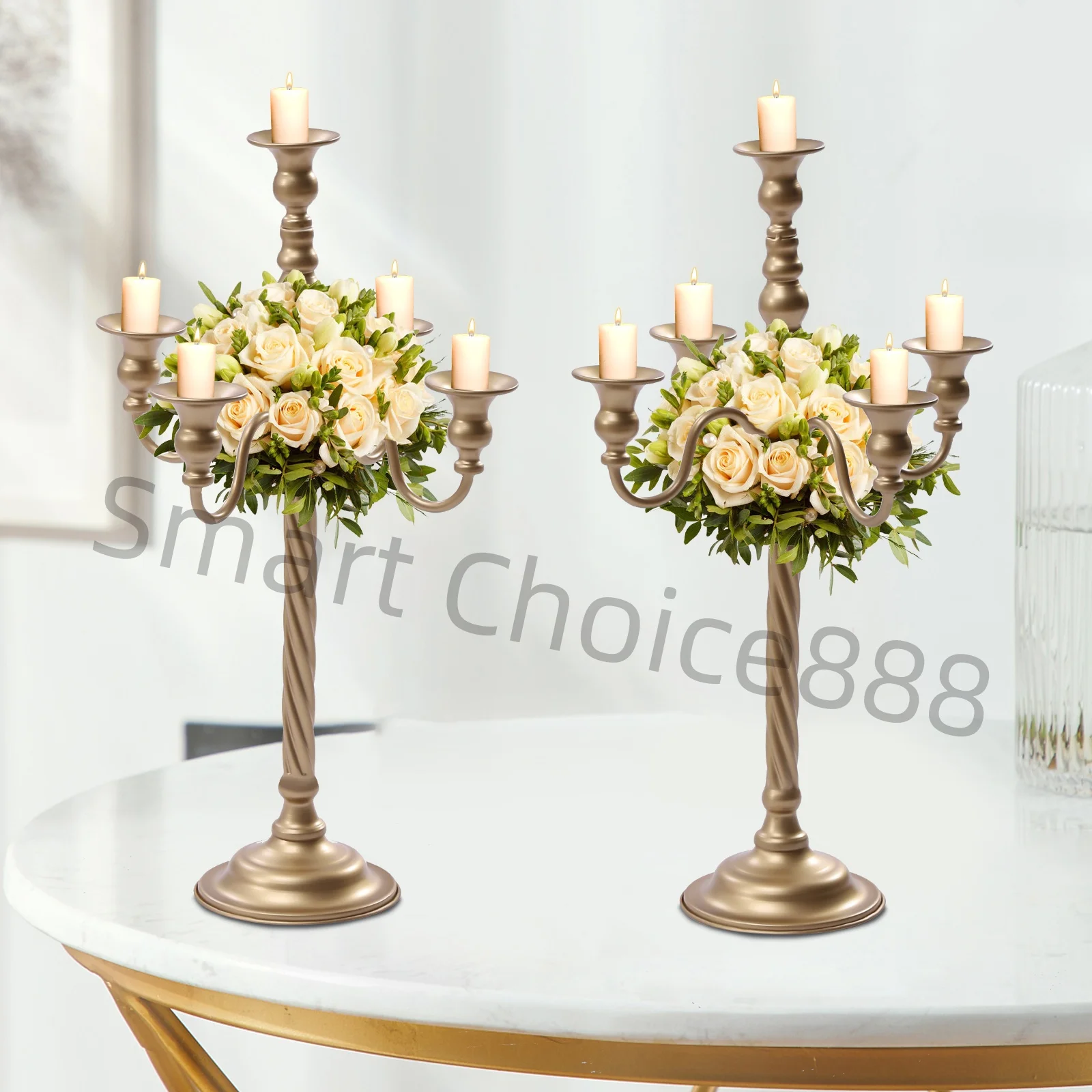 2Pcs Floor Candelabra Metal Candle Holders Floral Gold Candelabra 5 Arms Wedding Centerpieces For Tables
2Pcs Floor Candelabra Metal Candle Holders Floral Gold Candelabra 5 Arms Wedding Centerpieces For Tables