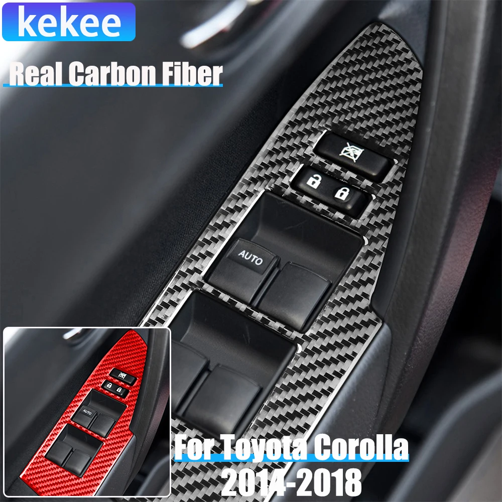Real Carbon Fiber Car Accessories Window Lift Panel Trim Cover Soft Sticker For Toyota Corolla 11th Gen 2014 2015 2016 2017 2018
Real Carbon Fiber Car Accessories Window Lift Panel Trim Cover Soft Sticker For Toyota Corolla 11th Gen 2014 2015 2016 2017 2018