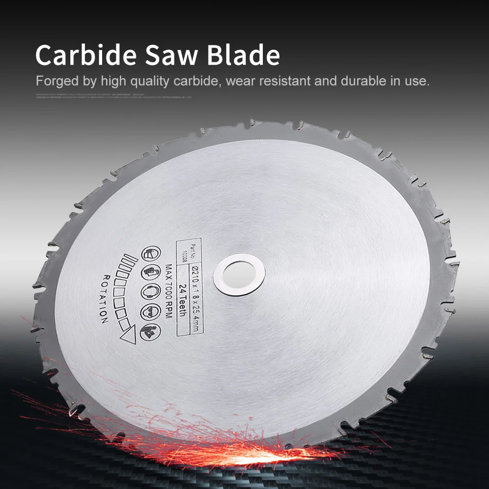 21cm Saw Blade, Woodworking Carbide Circular Saw Blade TCT Cutting Disc 210*25.4mm 24 Teeth
21cm Saw Blade, Woodworking Carbide Circular Saw Blade TCT Cutting Disc 210*25.4mm 24 Teeth