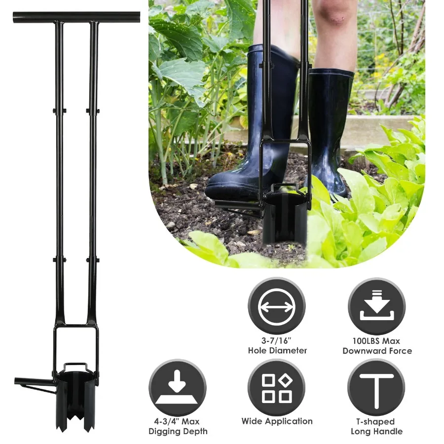 5-in-1 Bulb Planter Tool, Long Handle Garden Digger Weeder Soil Remover for Home Garden Lawn, Easy to Use Bulb Planter, Multifu
5-in-1 Bulb Planter Tool, Long Handle Garden Digger Weeder Soil Remover for Home Garden Lawn, Easy to Use Bulb Planter, Multifu