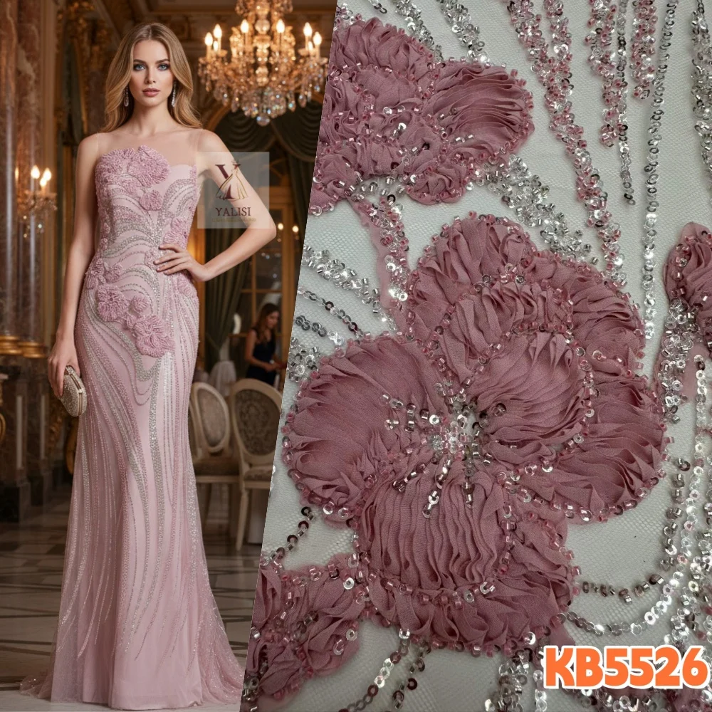 YLS 3D Flower Lace African Beaded Lace Lace 2026 High Quality Nigerian Sequins Mesh Lace French Tulle Fabric for Sewing KB5526
YLS 3D Flower Lace African Beaded Lace Lace 2026 High Quality Nigerian Sequins Mesh Lace French Tulle Fabric for Sewing KB5526
