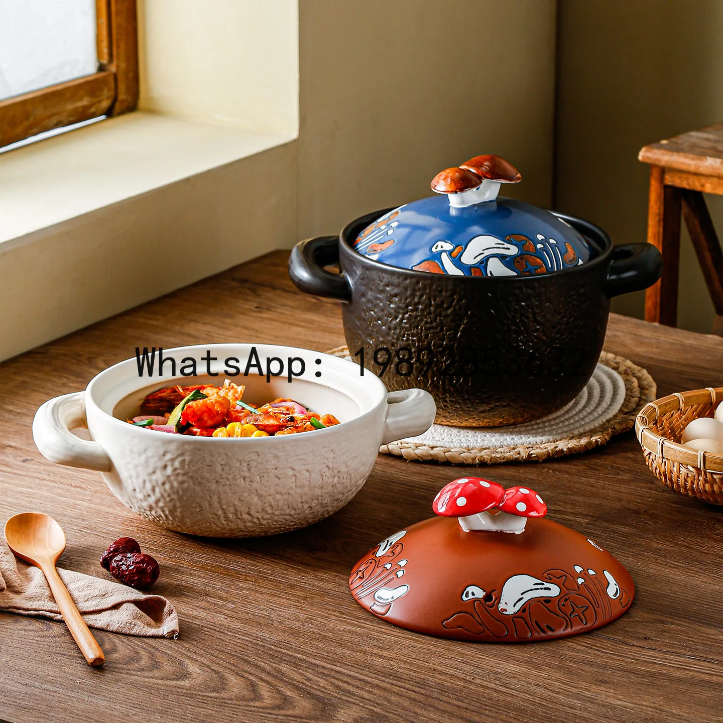 ceramic heat-resistant casserole, high-looking hand-painted open flame gas stove, spodumene pot with double ears
ceramic heat-resistant casserole, high-looking hand-painted open flame gas stove, spodumene pot with double ears