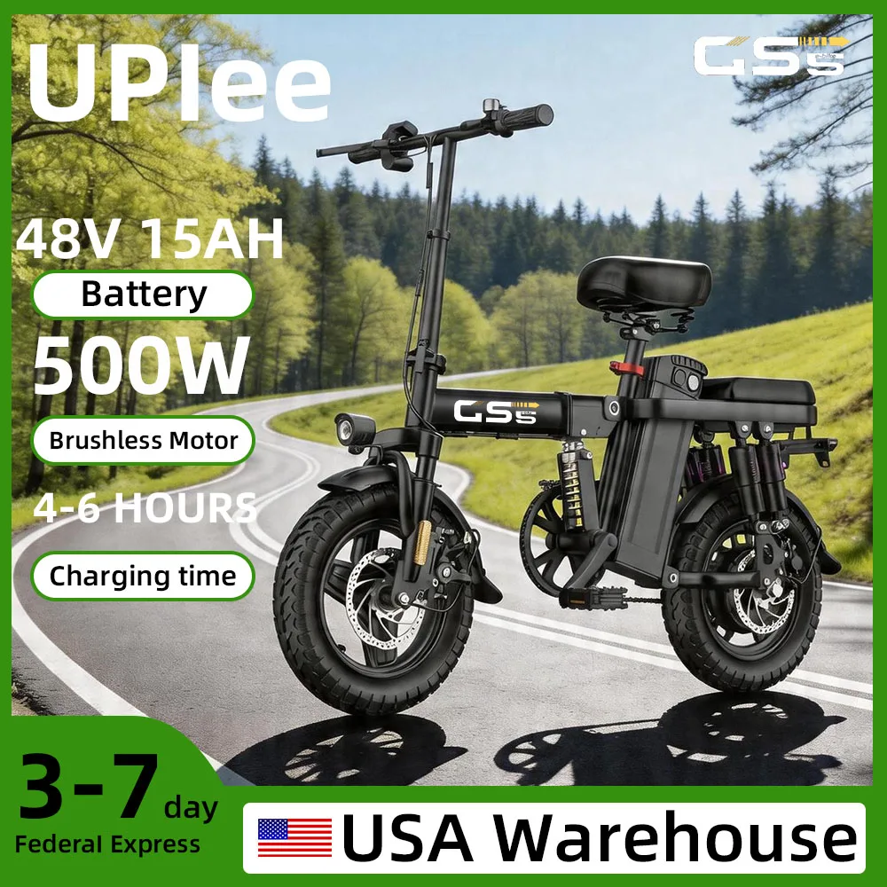 Электровелосипед UPlee GS5 с пиковой мощностью двигателя 500 Вт, съемной батареей 48V15AH, 14-дюймовыми колесами, складной конструкцией и множеством амортизаторов.
Электровелосипед UPlee GS5 с пиковой мощностью двигателя 500 Вт, съемной батареей 48V15AH, 14-дюймовыми колесами, складной конструкцией и множеством амортизаторов.