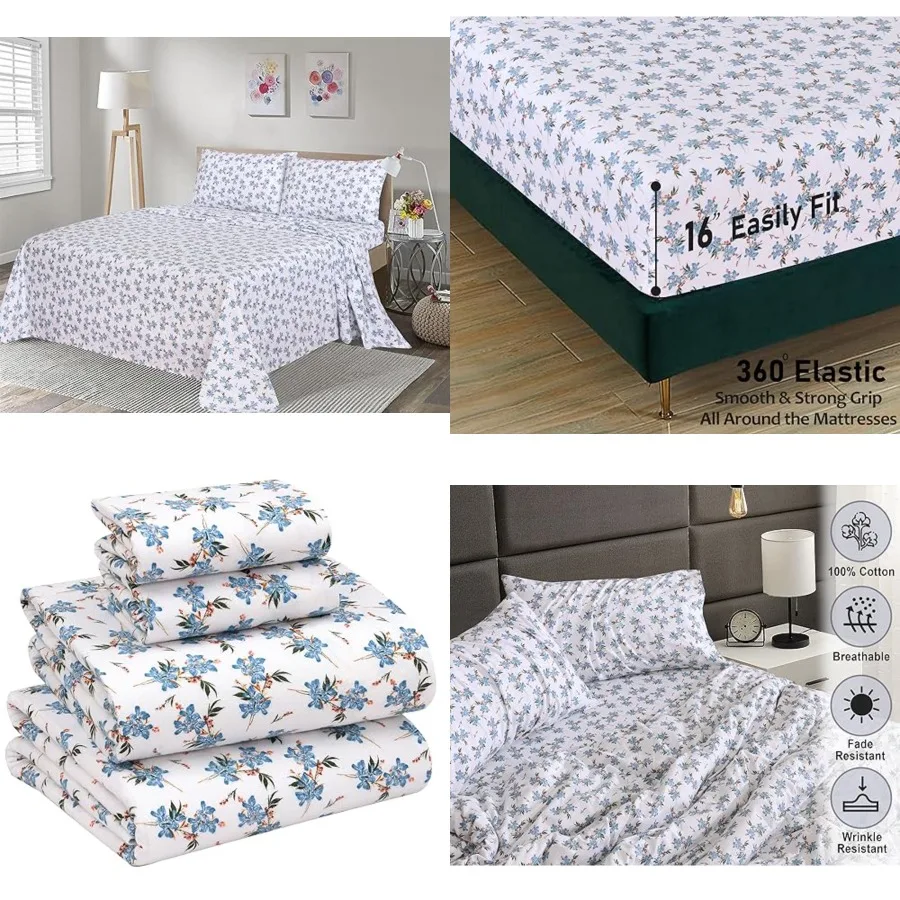 Flannel Sheets Size - 100 Cotton Double Brushed Size Sheets Set - Deep Pockets 16 Inch Bed Sheets - All Seasons Breathable Extr
Flannel Sheets Size - 100 Cotton Double Brushed Size Sheets Set - Deep Pockets 16 Inch Bed Sheets - All Seasons Breathable Extr