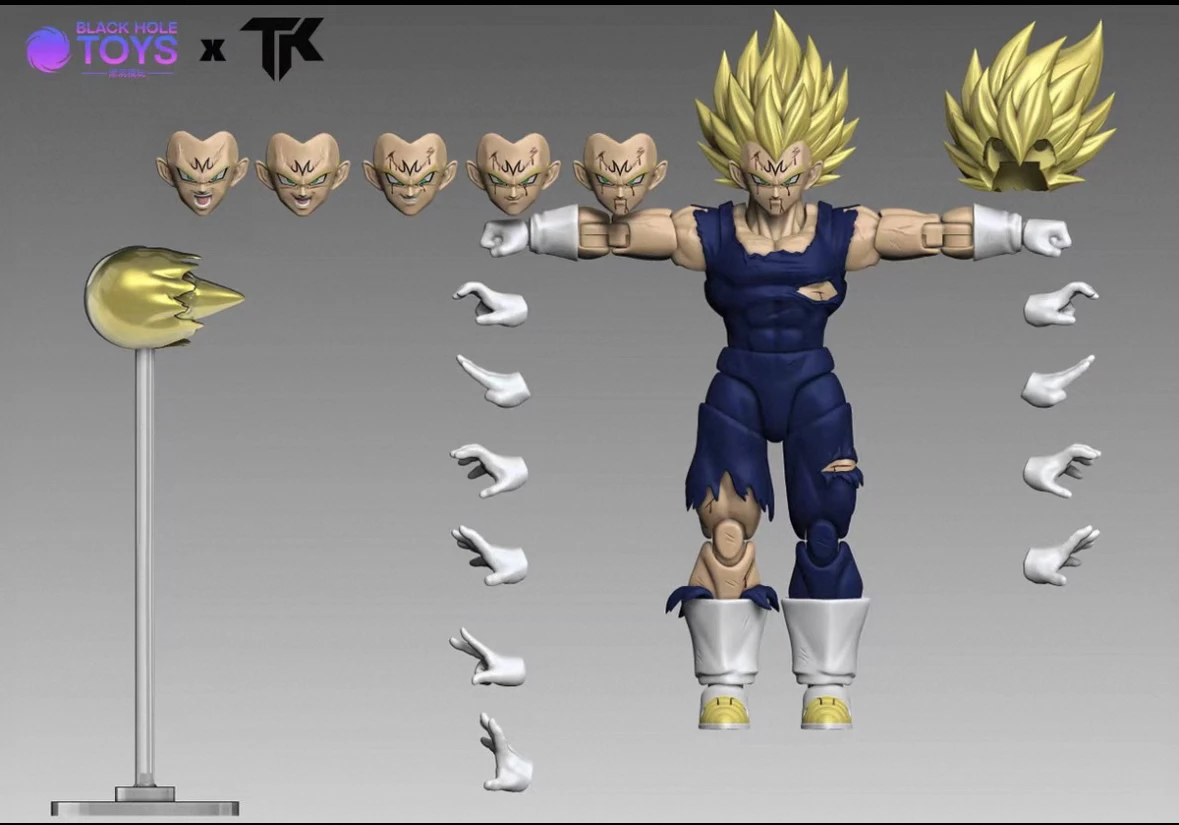 Black Hole TK Custom Dragon Ball Z Super Saiyan SSJ Majin Vegeta Battle Damage Full Power Anime Action Figures Models Gifts Toys
Black Hole TK Custom Dragon Ball Z Super Saiyan SSJ Majin Vegeta Battle Damage Full Power Anime Action Figures Models Gifts Toys