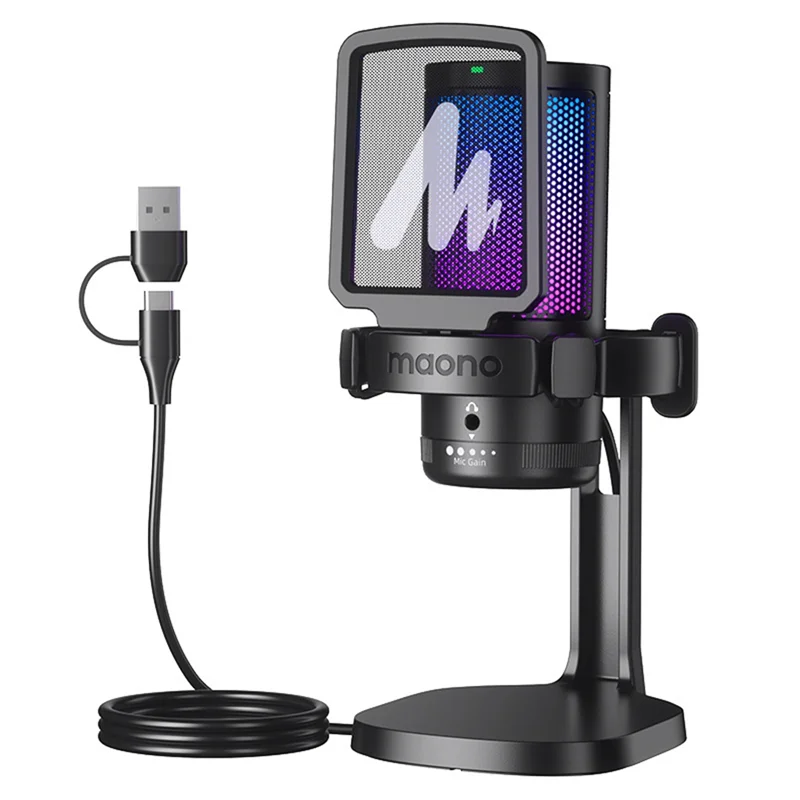 N34R-Maono DGM20 USB Microphone Mic Gaming Microphone With Noise Reduction Software For Game Live Recording Black 1 PCS
N34R-Maono DGM20 USB Microphone Mic Gaming Microphone With Noise Reduction Software For Game Live Recording Black 1 PCS