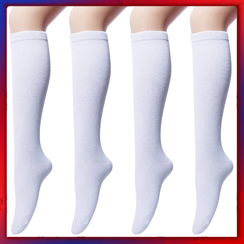 4 Pairs Women White Knee Socks Cotton Casual High Thigh Stockings Soild Color Academic Style Lolita Ladies Girls Warm Knee Socks
4 Pairs Women White Knee Socks Cotton Casual High Thigh Stockings Soild Color Academic Style Lolita Ladies Girls Warm Knee Socks