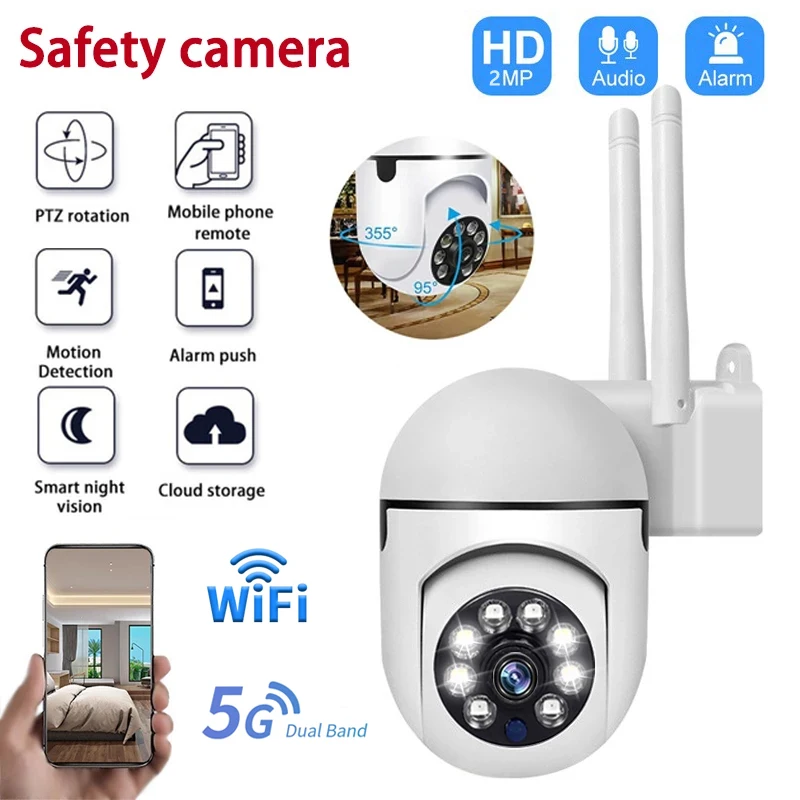 1080P 5G Dual Band Wifi Surveillance Camera MINI Full Color HD Video Security Protection Panoramic Monitoring Wireless IP Camera
1080P 5G Dual Band Wifi Surveillance Camera MINI Full Color HD Video Security Protection Panoramic Monitoring Wireless IP Camera