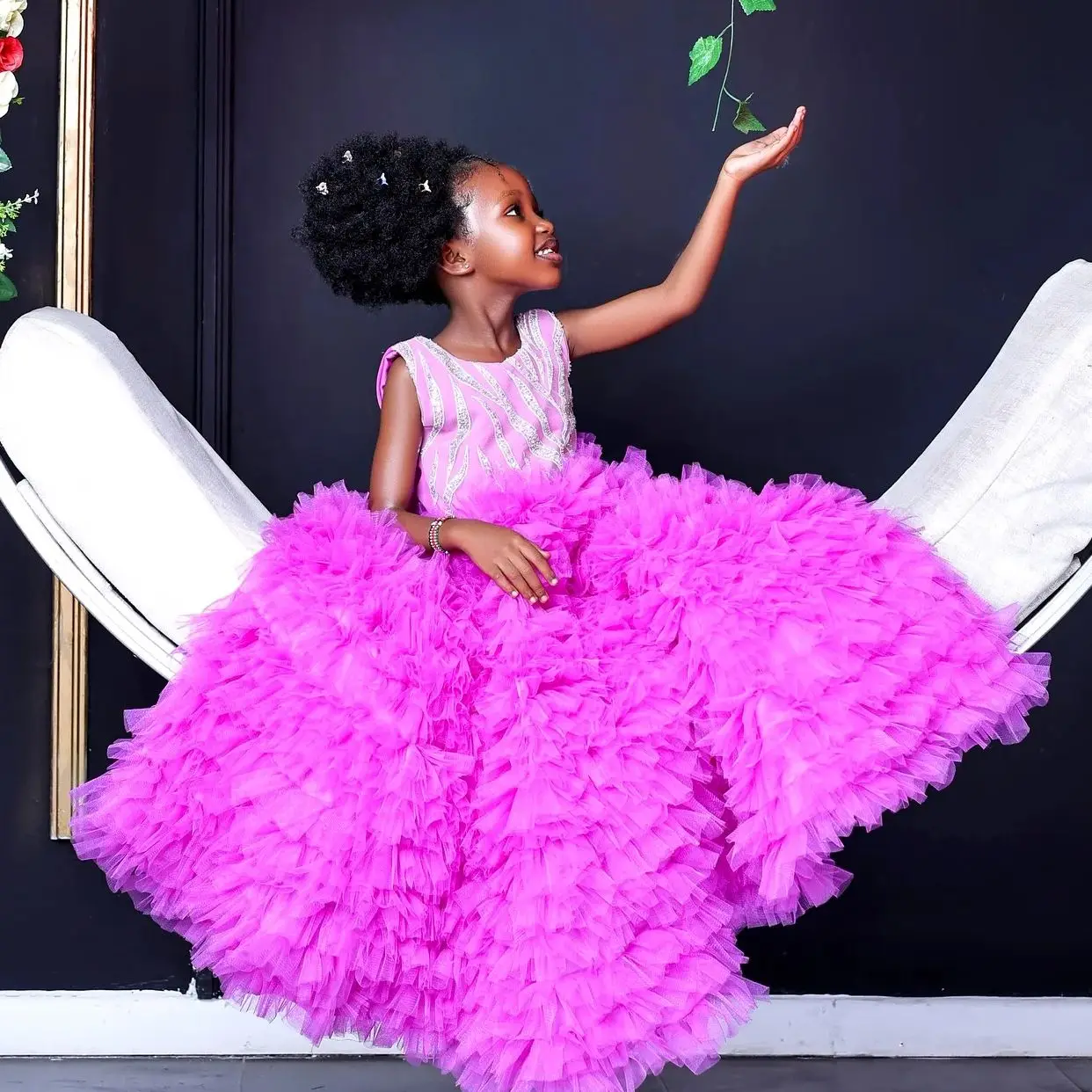 Fuchsia Tiered Girls Birthday Party Dresses Beaded Ruffles Flower Girl Dresses Baby Kids Ball Gowns for Photo Shoot
Fuchsia Tiered Girls Birthday Party Dresses Beaded Ruffles Flower Girl Dresses Baby Kids Ball Gowns for Photo Shoot