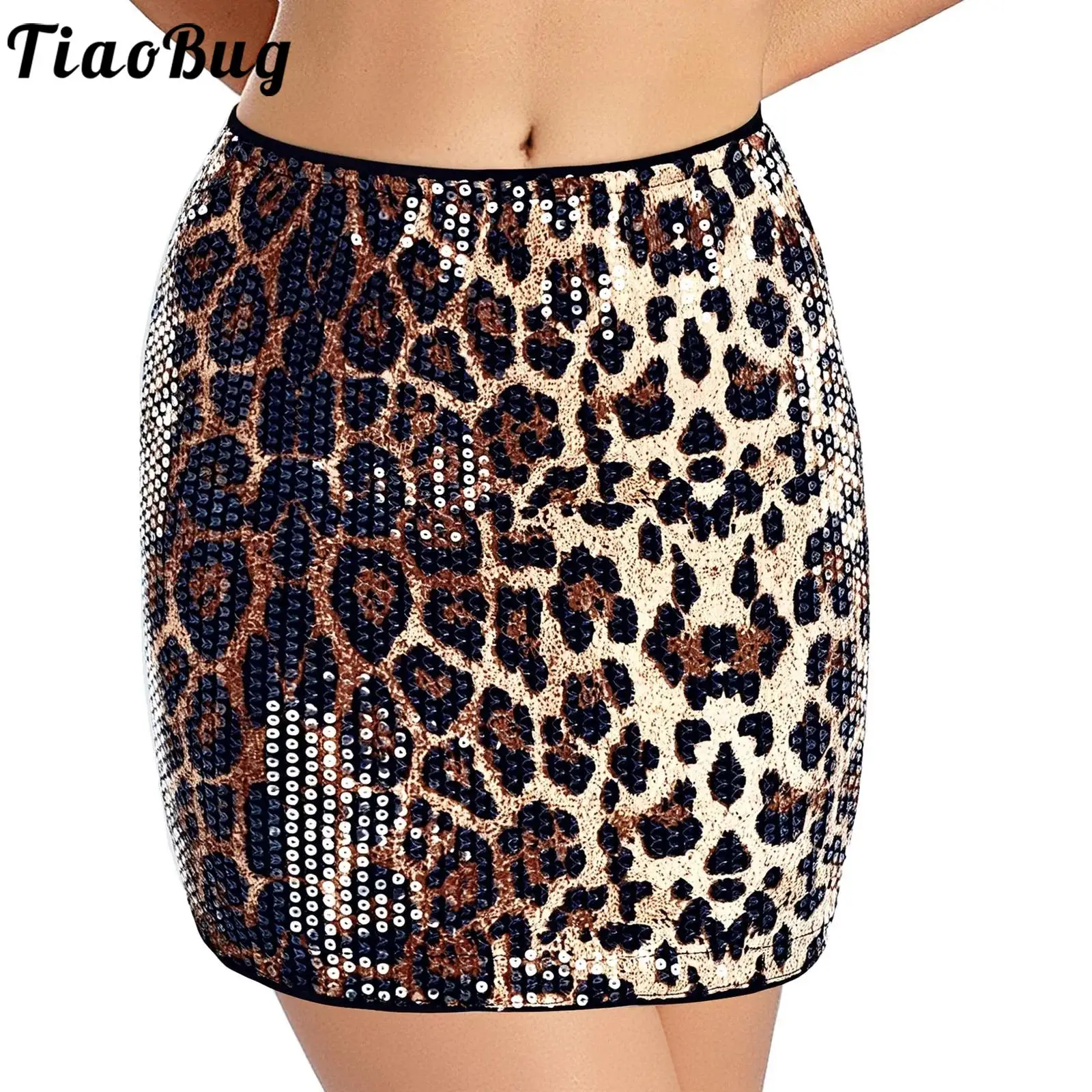 Women Shiny Sequin Leopard Print Mini Skirts Rave Party Clothes Elastic Waist Hip Wrap A-line Skirt with Lined Fashion Club Wear
Women Shiny Sequin Leopard Print Mini Skirts Rave Party Clothes Elastic Waist Hip Wrap A-line Skirt with Lined Fashion Club Wear