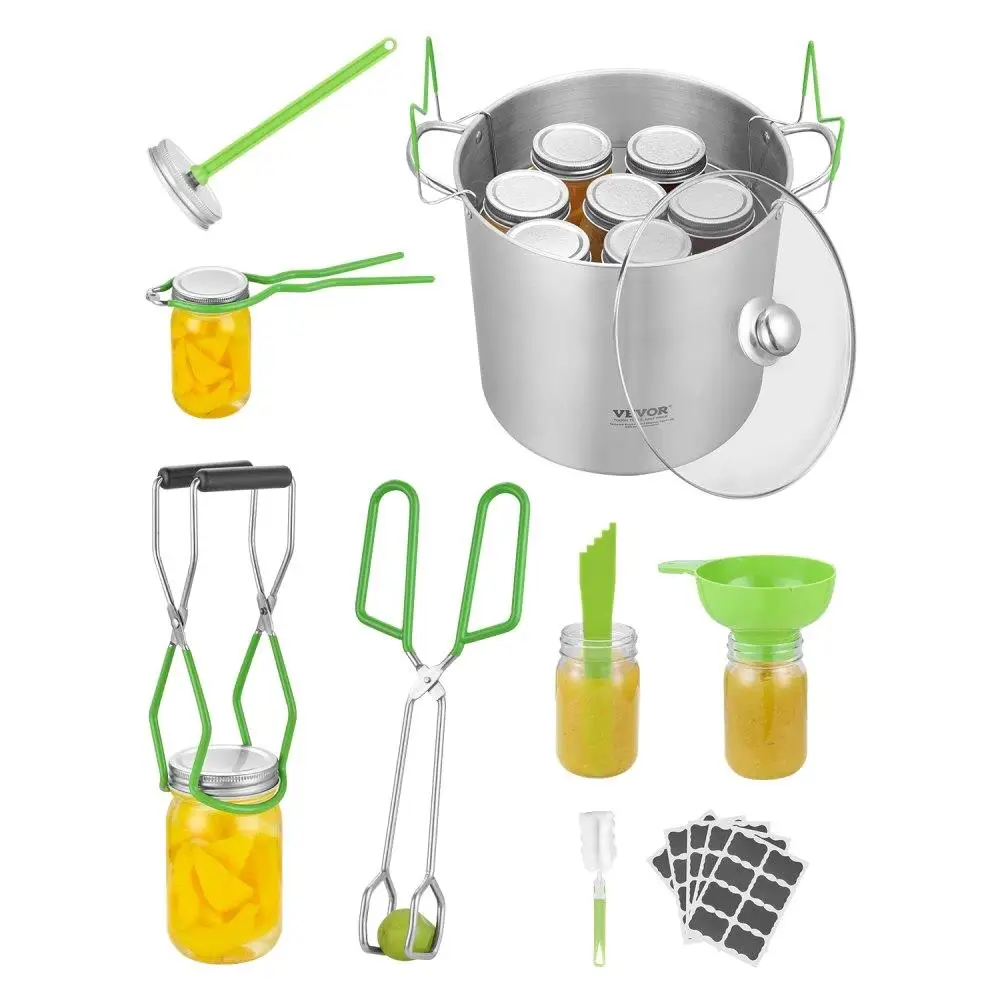 Canning Supplies Essential Kit 9 Pieces Stainless Steel Water Bath Set for Home Preservation
Canning Supplies Essential Kit 9 Pieces Stainless Steel Water Bath Set for Home Preservation