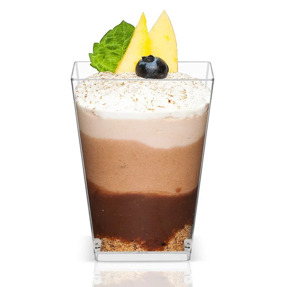 30 шт., многоразовые пластиковые десертные чашки с ложками, 150 мл
30 шт., многоразовые пластиковые десертные чашки с ложками, 150 мл