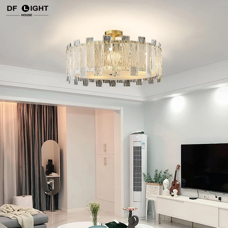 Modern crystal chandelier bedroom ceiling lamp living room ceiling light dining room lamps kitchen LED chandelier villa lighting
Modern crystal chandelier bedroom ceiling lamp living room ceiling light dining room lamps kitchen LED chandelier villa lighting