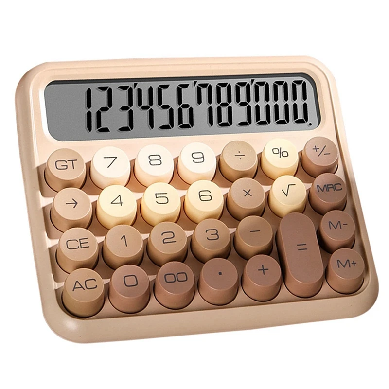 Desktop 12 Digit Cute Calculator, Mechanical Switch Design, Large LCD Display Big Button Calculator
Desktop 12 Digit Cute Calculator, Mechanical Switch Design, Large LCD Display Big Button Calculator