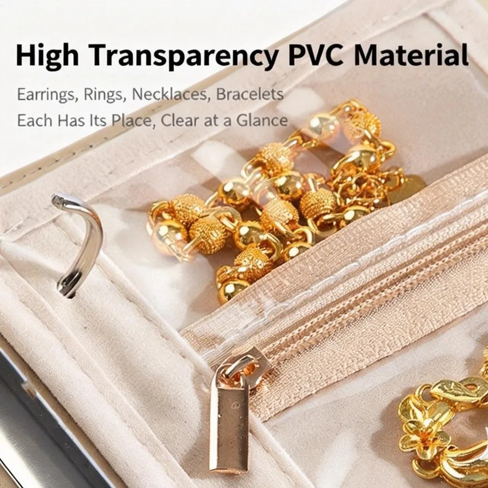Прозрачная книга для хранения украшений с молнией, прозрачными карманами, упаковочная коробка для ювелирных изделий, роскошная сумка для хранения из вельвета и искусственной кожи для женщин
Прозрачная книга для хранения украшений с молнией, прозрачными карманами, упаковочная коробка для ювелирных изделий, роскошная сумка для хранения из вельвета и искусственной кожи для женщин
