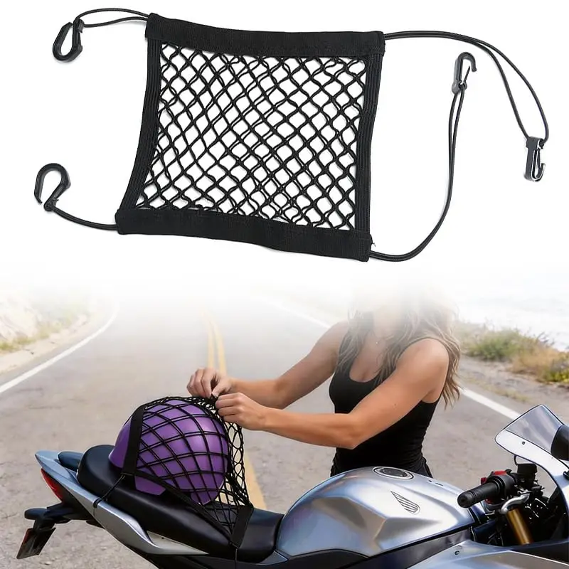 Motorcycle Cargo Net High Elastic Double Layer Motorcycle Net for Helmet Storage 10"X11" Bungee Cargo Net with Hooks Luggage Net
Motorcycle Cargo Net High Elastic Double Layer Motorcycle Net for Helmet Storage 10"X11" Bungee Cargo Net with Hooks Luggage Net