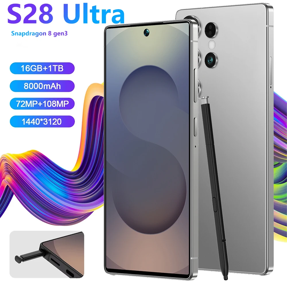 2026 Hot S28 Ultra original global version HQ intelligent 4G 5G Snapdragon 8 Gen3 8000mAh battery dual card dual standby
2026 Hot S28 Ultra original global version HQ intelligent 4G 5G Snapdragon 8 Gen3 8000mAh battery dual card dual standby