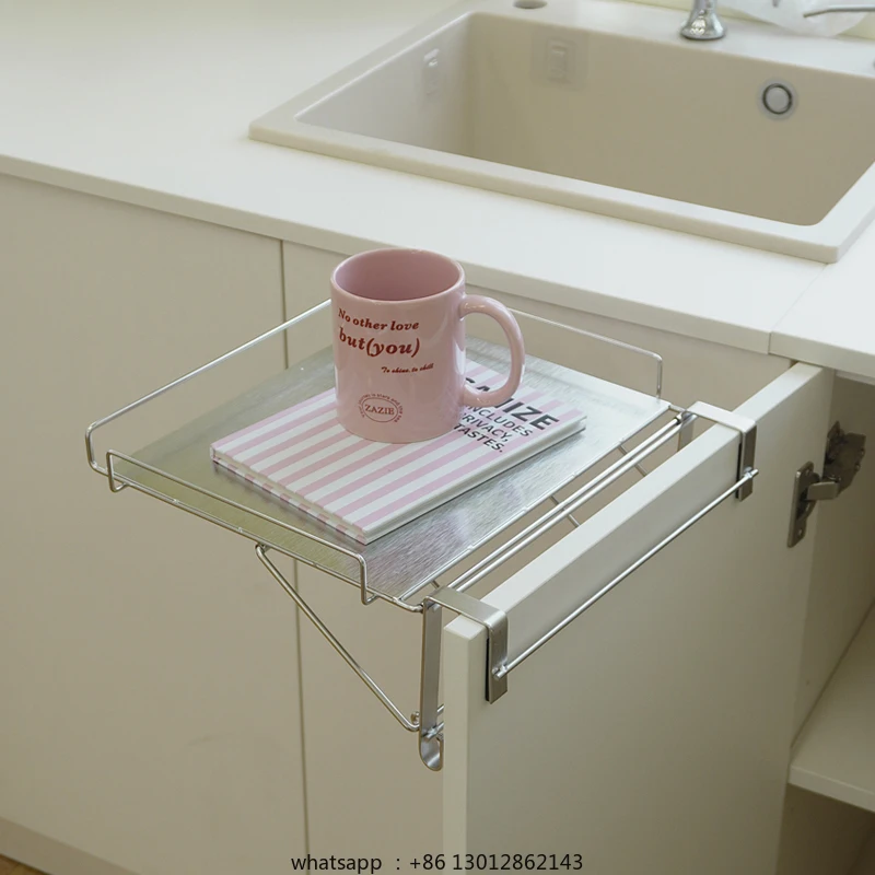 Foldable Countertop Shelf for Kitchen Cabinet Door Hanging Stainless Steel Extend Board Multi-functional Countertop Space Saving
Foldable Countertop Shelf for Kitchen Cabinet Door Hanging Stainless Steel Extend Board Multi-functional Countertop Space Saving