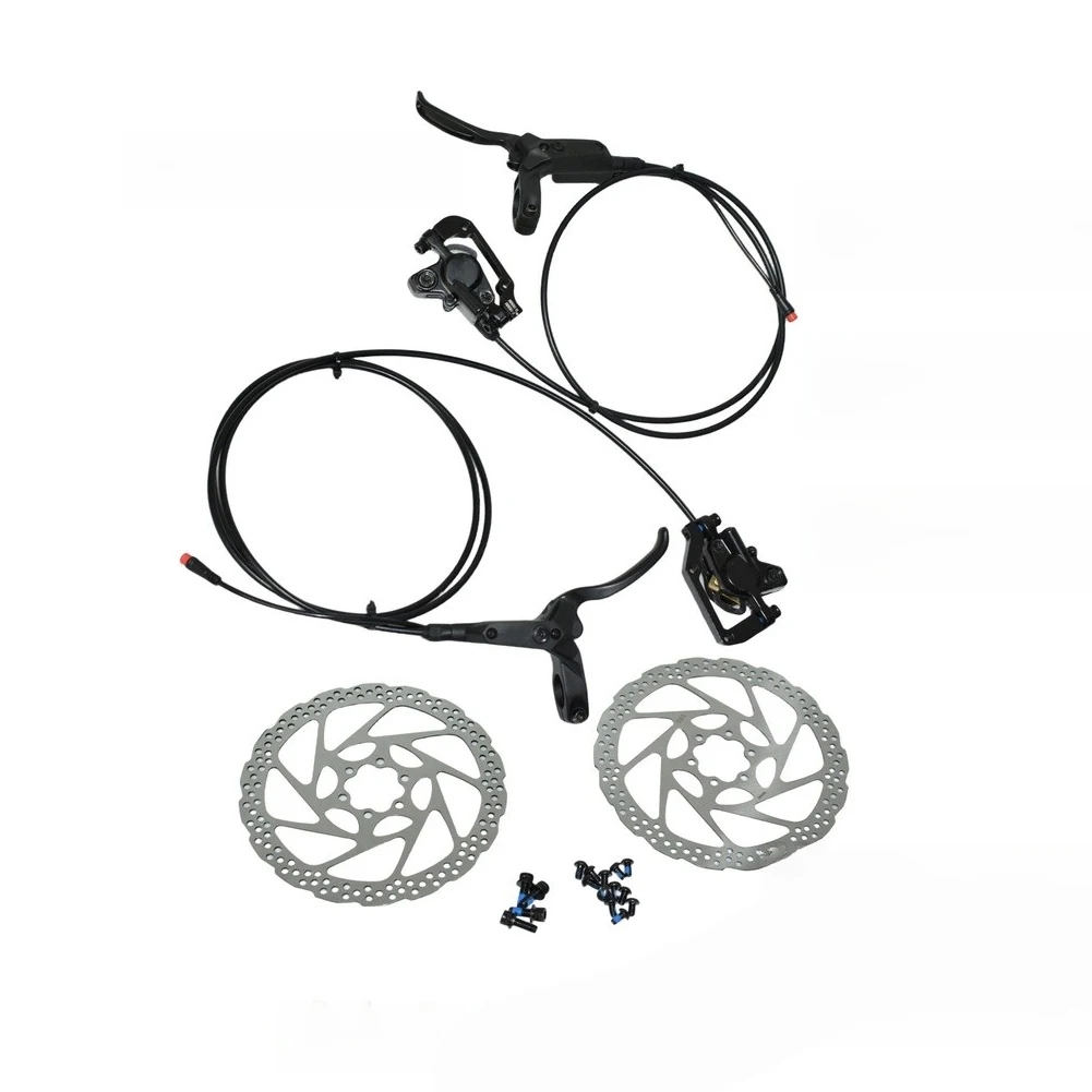 Ebike Hydraulic Disc Brake with 180mm Rotors 1100mm Front Oil Line 1800mm Rear Oil Line Waterproof Caliper Alloy 6061 Black
Ebike Hydraulic Disc Brake with 180mm Rotors 1100mm Front Oil Line 1800mm Rear Oil Line Waterproof Caliper Alloy 6061 Black