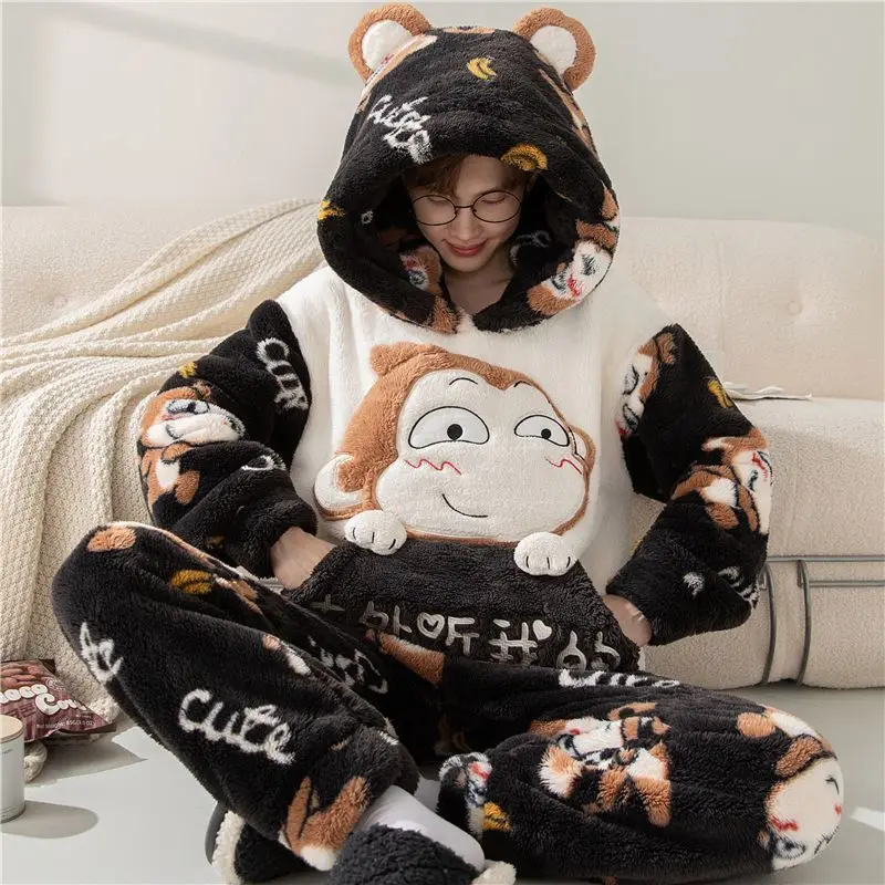 Толстые меховые фланелевые мужские комплекты домашней одежды с героями мультфильмов, подростковая одежда для отдыха, костюм, пижамы, осенне-зимняя домашняя одежда, мужские пижамы из кораллового флиса
Толстые меховые фланелевые мужские комплекты домашней одежды с героями мультфильмов, подростковая одежда для отдыха, костюм, пижамы, осенне-зимняя домашняя одежда, мужские пижамы из кораллового флиса