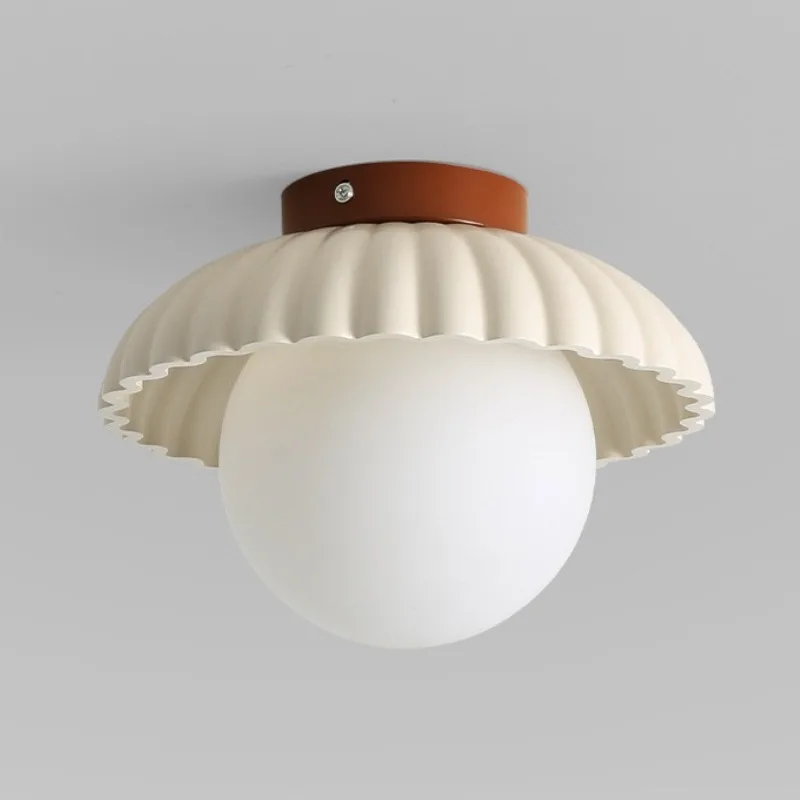 Cream Style Round Ball Glass Ceiling Lights Corridor Balcony Flower Bud Shape Minimalist Entrance Lamp Dressing Room LED Fixture
Cream Style Round Ball Glass Ceiling Lights Corridor Balcony Flower Bud Shape Minimalist Entrance Lamp Dressing Room LED Fixture