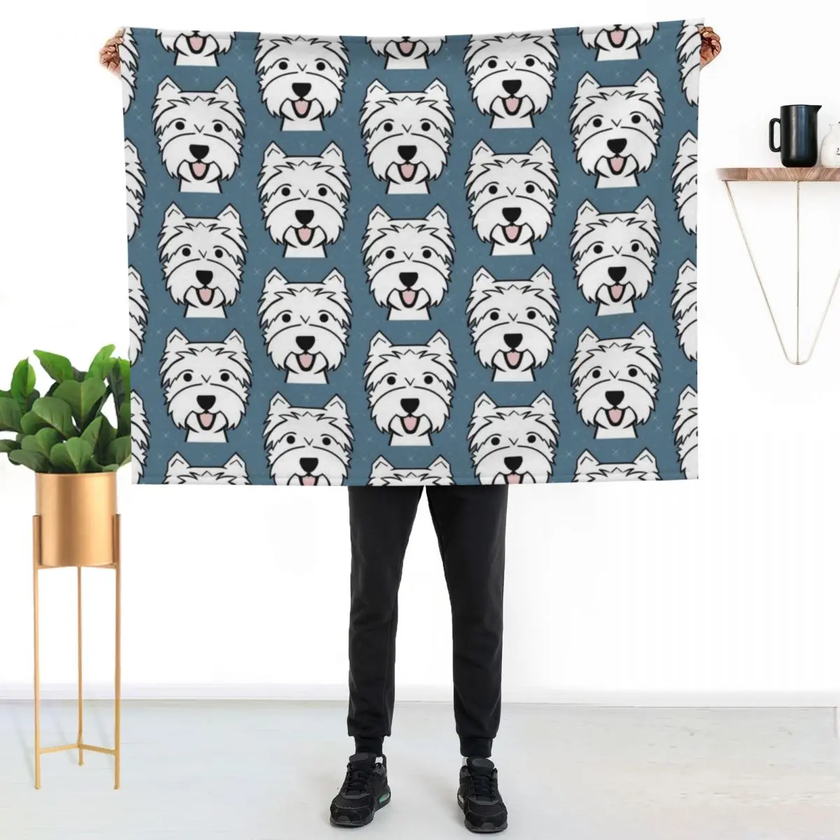 West Highland Terrier - Westies - Westie dogs - blue Throw Blanket No Pilling Soft Warm Blanket for Bed
West Highland Terrier - Westies - Westie dogs - blue Throw Blanket No Pilling Soft Warm Blanket for Bed
