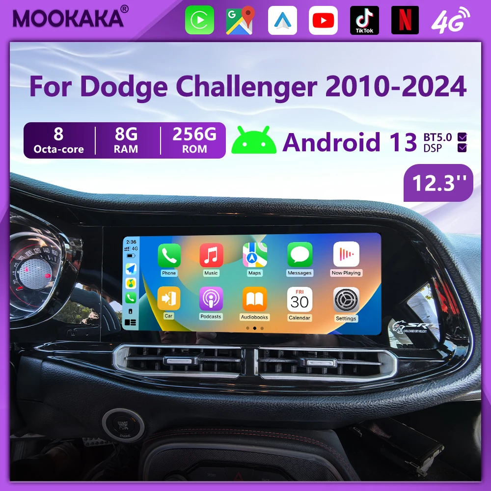 For Dodge Challenger Hellcat 2010-2024 Car Radio Carplay Android 13.0 Auto Multimedia Player GPS Navigation Stereo Headunit DSP
For Dodge Challenger Hellcat 2010-2024 Car Radio Carplay Android 13.0 Auto Multimedia Player GPS Navigation Stereo Headunit DSP