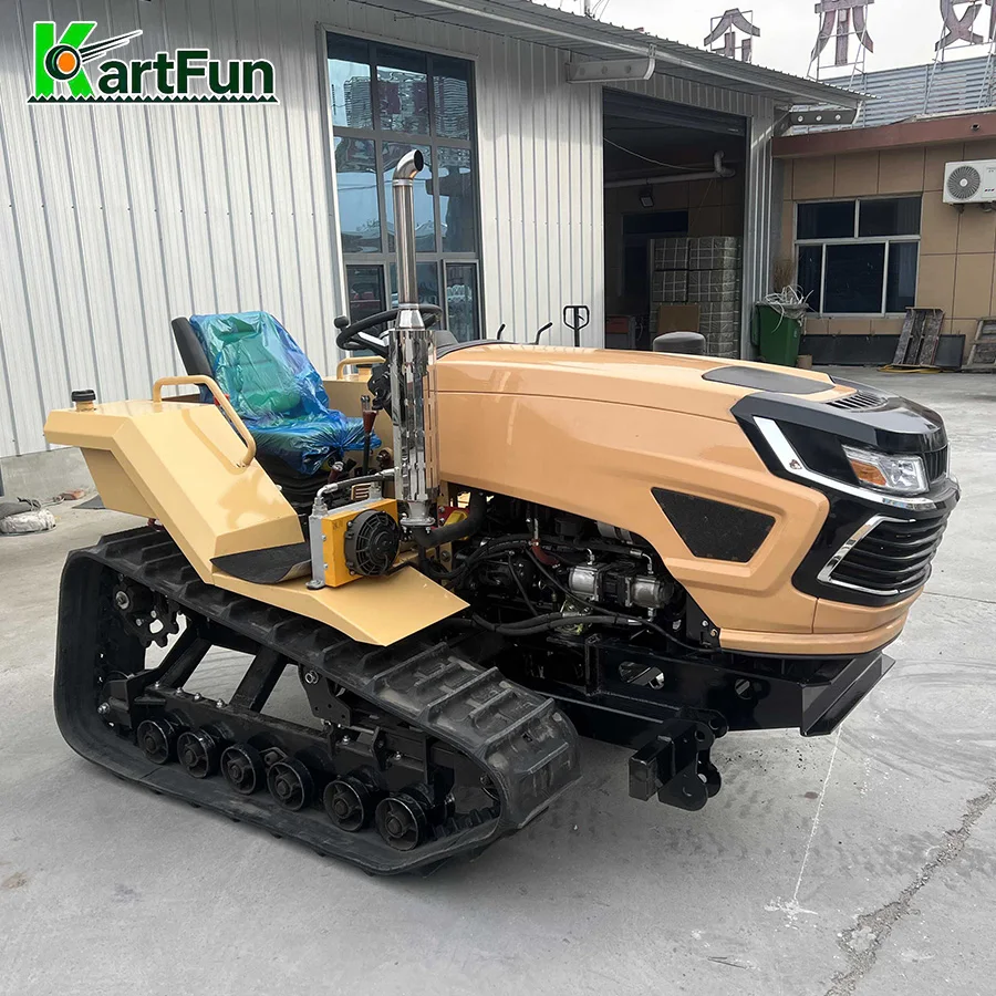 Multifunctional Crawler Tractor 50HP 80HP 120HP Agricultural Tracked Tractor with Rotary Tiller Plow with Farming for Sale
Multifunctional Crawler Tractor 50HP 80HP 120HP Agricultural Tracked Tractor with Rotary Tiller Plow with Farming for Sale